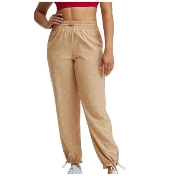Fabletics Women's Iggy Woven Beige Jogger Pants With Elastic Waistband  Size S - Picture 1 of 4